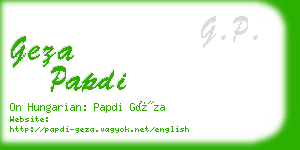 geza papdi business card